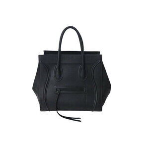 Celine Luggage Phantom Tote Bag Leather Black